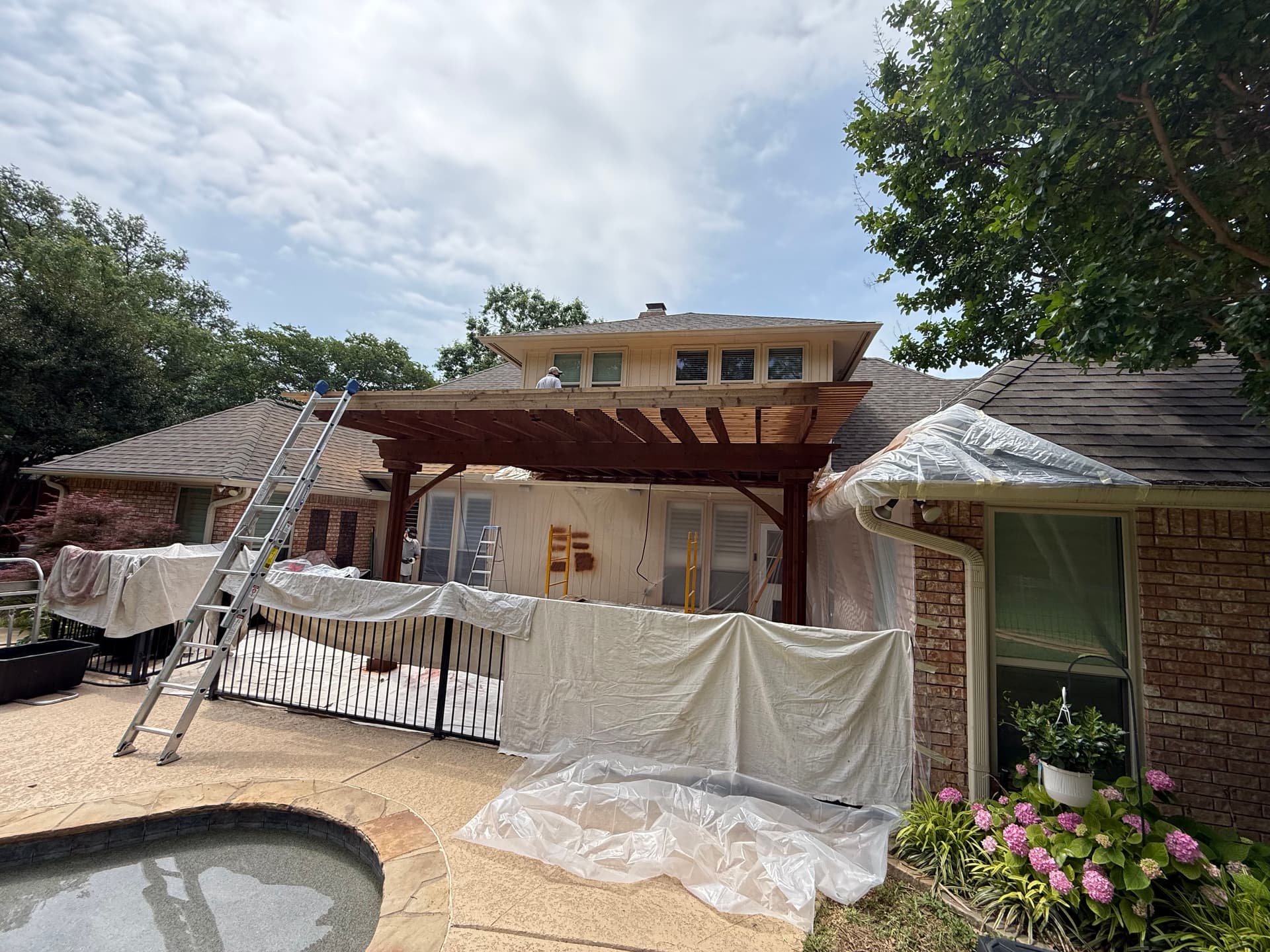 Pergola Restoration and Sun Shade Upgrade in Keller TX image